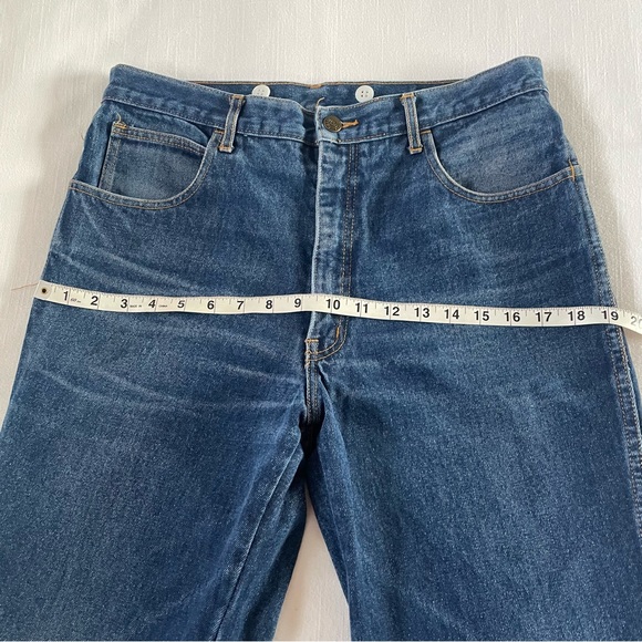 Rare Vintage Pierre Cardin Paris Wide Denim Crop Wide Leg Jeans 30x27 - Picture 11 of 13